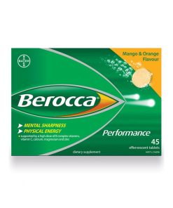 Berocca Effervescent 钙镁锌+维B+维C泡腾片 芒果香橙味 45片