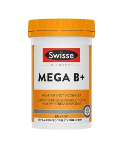 Swisse B族维生素片 抗氧化减疲劳 60粒 Mega B+