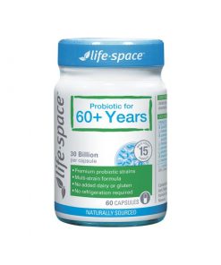 Life Space 60岁+中老年益生菌胶囊60粒 增强抵抗 调肠胃解便秘 促营养吸收 Probiotic For 60+