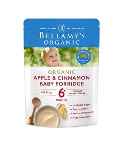 Bellamy贝拉米 有机婴儿苹果肉桂燕麦粥6个月+ 125克