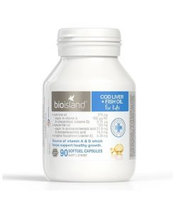 Bio Island 婴幼儿鳕鱼肝油 90粒 Cod Liver Fish Oil