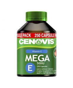 Cenovis 维生素E胶囊 250粒 淡斑 滋养皮肤 维E抗氧化 Mega E 500IU