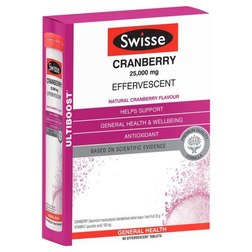 Swisse Cranberry 25000mg Effervescent 蔓越莓泡腾片 60粒