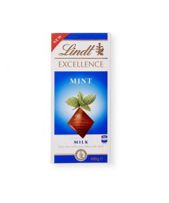 Lindt瑞士莲 卓越系列牛奶巧克力 薄荷味 100克