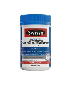 Swisse 4倍浓缩野生鱼油胶囊 60粒 高含量EPA及DHA 4 x Strength Wild Fish Oil Concentrate