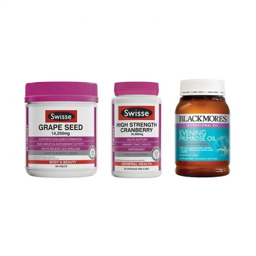 女性健康套装 Swisse蔓越莓+Swisse葡萄籽+月见草油