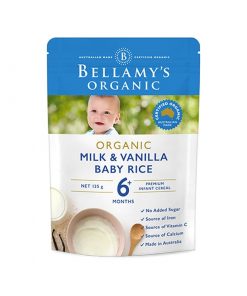 Bellamy贝拉米 有机婴儿牛奶香草米粉粥6个月+