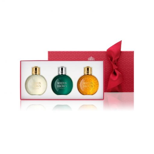 MOLTON BROWN 节日礼庆沐浴精选礼盒 接骨木+杜松子与松树+奥德金箔