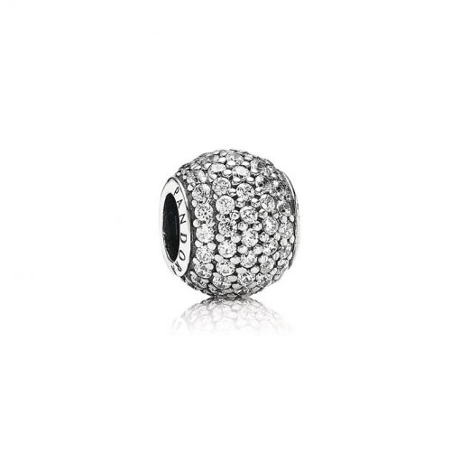 Pandora潘多拉 791051CZ 白色PAVÉ密镶串饰 Silver Pavé Ball Charm[Retired]
