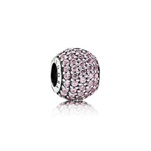 Pandora潘多拉 791051PCZ 粉色PAVÉ密镶串饰 Pavé Ball Pink Charm