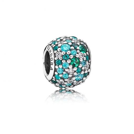 Pandora潘多拉 791261MCZMX 海洋绿色PAVÉ密镶串饰 Ocean Mosaic Pavé Ball Charm[Retired]