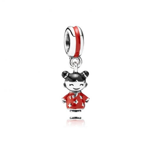 Pandora潘多拉 791431ENMX 中国娃娃 Chinese Doll Hanging Charm[Retired]