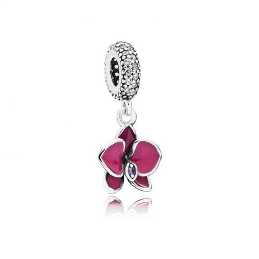 Pandora潘多拉 791554EN69 兰花 Orchid Hanging Charm