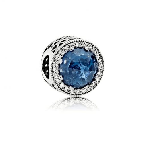 Pandora潘多拉 791725NMB 醉人月夜闪耀的心Moonlight Blue Radiant Hearts Openwork Charm