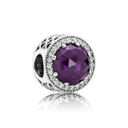 Pandora潘多拉 791725NRP 皇室紫色闪耀的心Royal Purple PANDORA Radiant Hearts Silver Charm