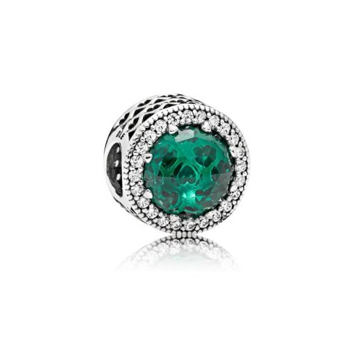 Pandora潘多拉 791725NSG 绿色闪亮的心Sea Green Radiant Hearts Charm