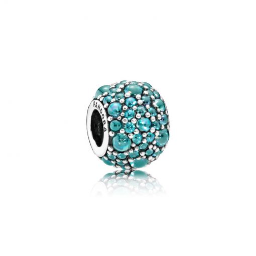 Pandora潘多拉 791755MCZ 亮青色闪烁水滴 Teal Shimmer Droplet Charm