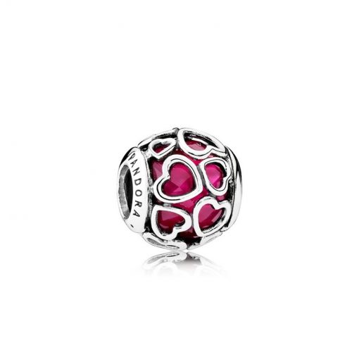 Pandora潘多拉 792036NCC 樱桃红缠绕的爱 Cerise Encased in Love Charm