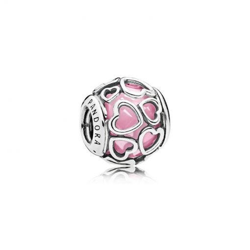 Pandora潘多拉 792036PCZ 粉色缠绕的爱 Pink Encased in Love Charm