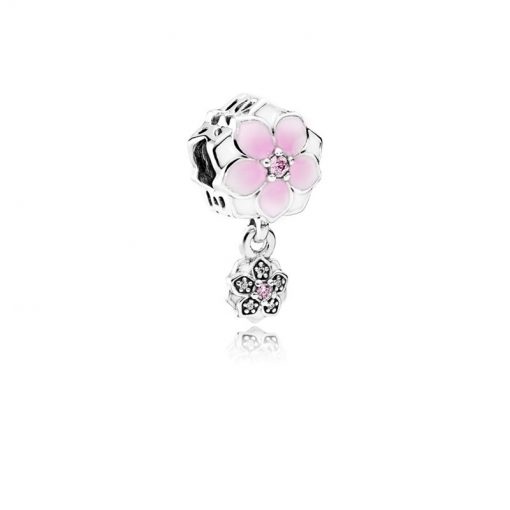 Pandora潘多拉 792077PCZ 木兰花 Magnolia Bloom Duo Hanging Charm