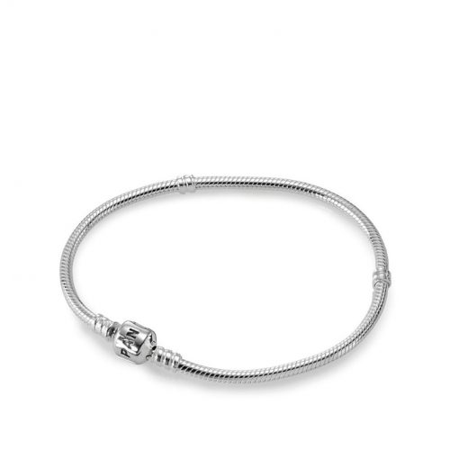 Pandora潘多拉 590702HV MOMENTS银扣手链蛇链 Silver Bracelet with Silver Clasp