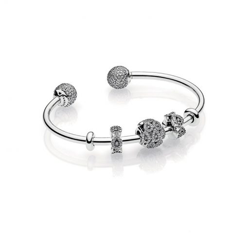 Pandora潘多拉 RAU0324 层叠魅力开口式手镯串 Cascading Glamour Open Bangle Gift Set
