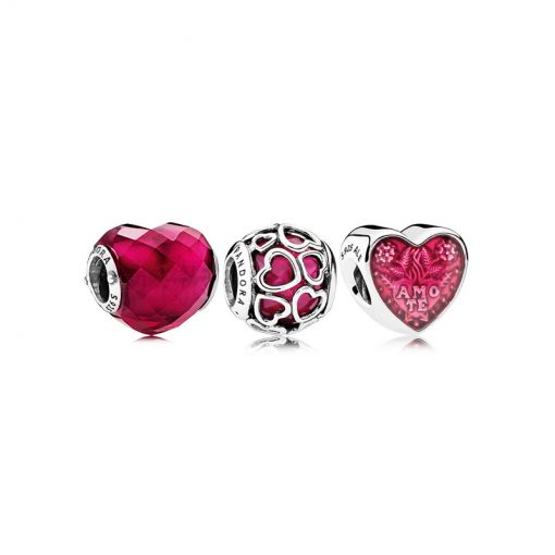 Pandora潘多拉 RAU0389 幸运之爱紫红色串饰包 Lucky in Love Fuchsia Charm Pack