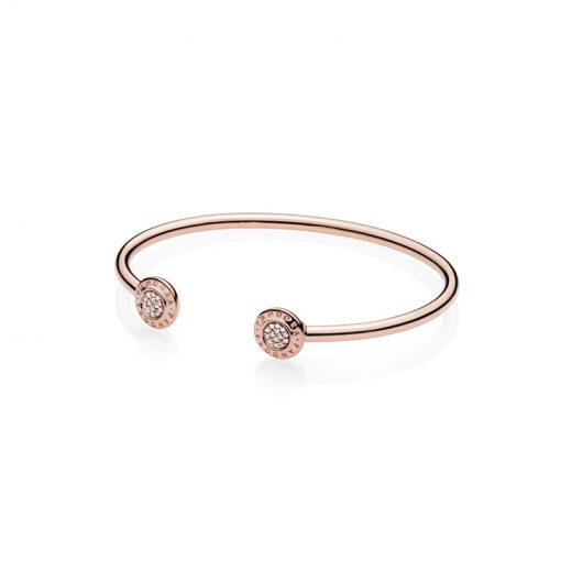 Pandora潘多拉 580528CZ 全新经典玫瑰Rose开口式手镯 PANDORA Rose Signature Open Bangle