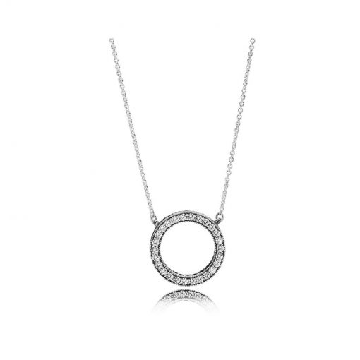 Pandora潘多拉 590514CZ PANDORA爱心项链 Hearts of PANDORA Collier Necklace