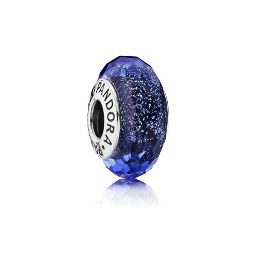 Pandora潘多拉 791646 闪耀蓝色切割面琉璃 Iridescent Blue Faceted Murano Glass Charm