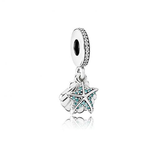Pandora潘多拉 792076CZF 热带海星和贝壳吊饰 Tropical Starfish & Sea Shell Hanging Charm