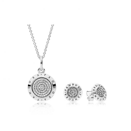 Pandora潘多拉 RAU0003 经典项链耳钉套装 PANDORA Signature Necklace and Earring Set