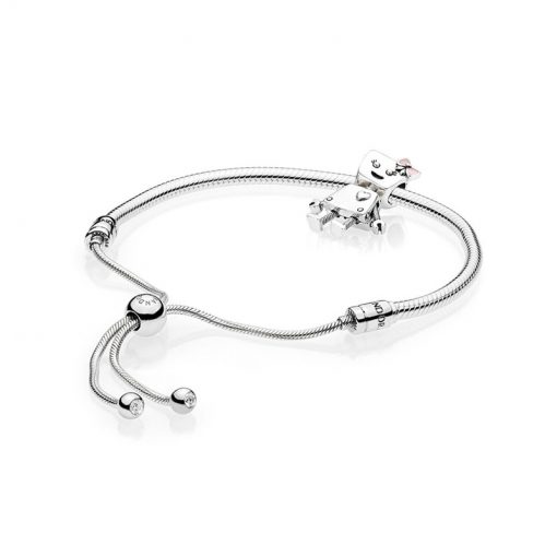 Pandora潘多拉 RAU0408 小贝拉机器人滑动银手链绳套装 Sterling Silver Bella Bot Bracelet Set