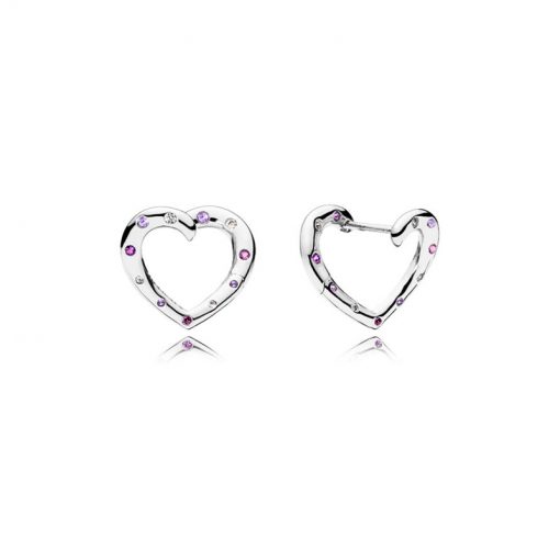 Pandora潘多拉 297231NRPMX 明亮爱心耳环 Bright Heart Hoop Earrings