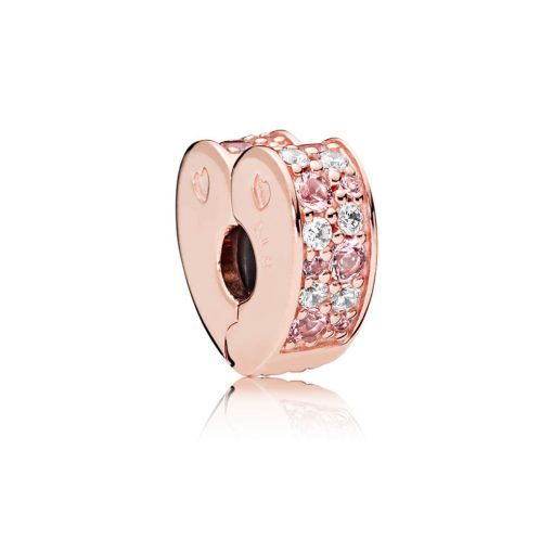 Pandora潘多拉 782020NPM 粉色爱的弧线固定夹 PANDORA Rose Pink Mix Arcs of Love Spacer Clip
