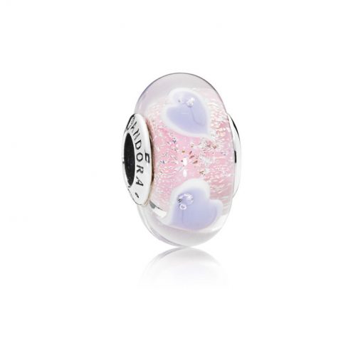 Pandora潘多拉 796599CZ 富足的心琉璃串饰 Plentiful Hearts Murano Glass Charm