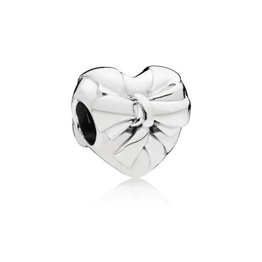 Pandora潘多拉 797303 华丽心形蝴蝶结串饰 Brilliant Heart Bow Charm