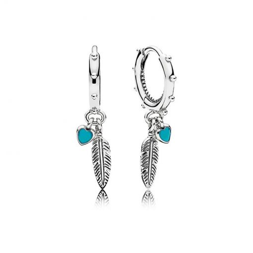 Pandora潘多拉 297205EN168 心灵羽毛耳环 Spiritual Feathers Hanging Earrings