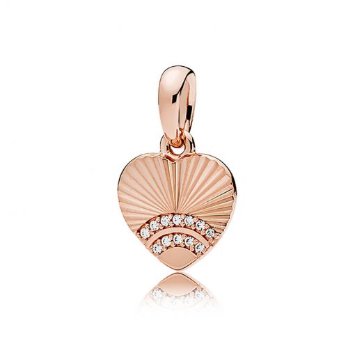 Pandora潘多拉 387286CZ 扇形爱情吊坠 PANDORA Rose Fan of Love Necklace Pendant