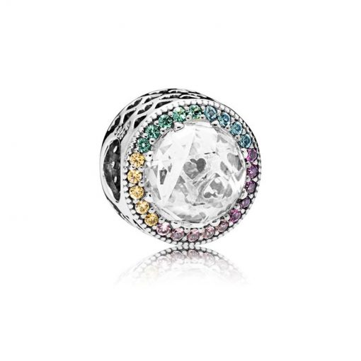 Pandora潘多拉 791725CZMX 彩色闪耀心形串饰 Rainbow Radiant Hearts Charm
