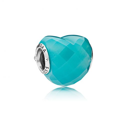 Pandora潘多拉 796563NSC 蓝色爱心串饰 Blue Shape of Love Charm