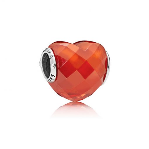 Pandora潘多拉 796563OCZ 橙色爱心串饰 Orange Shape of Love Charm