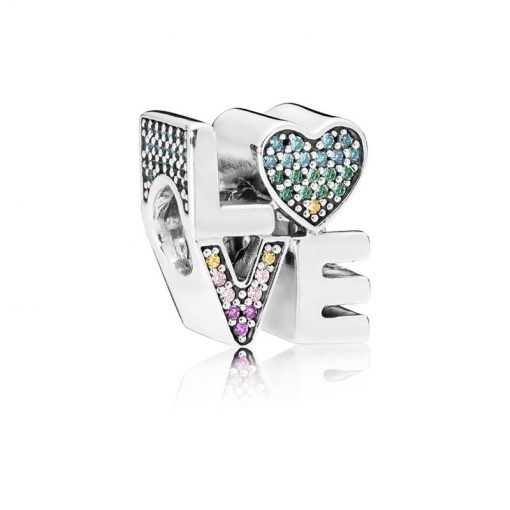 Pandora潘多拉 797189NRPMX 彩色爱情串饰 Rainbow Love Charm