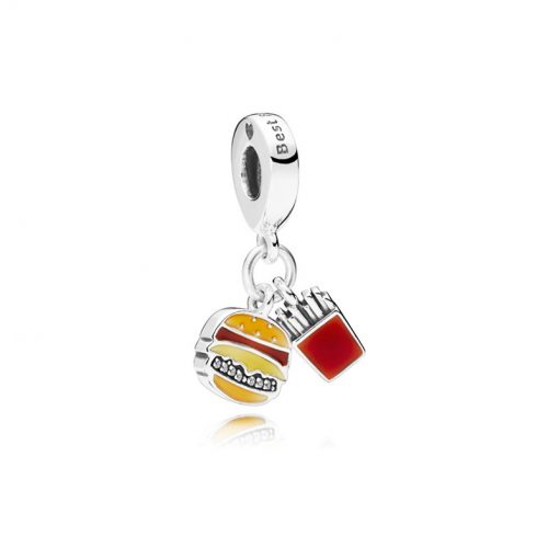 Pandora潘多拉 797211ENMX 汉堡薯条吊饰 Burger and Fries Hanging Charm