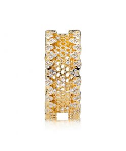 Alternative view of Pandora潘多拉 167100CZ 蜂巢蕾丝戒指 Shine Honeycomb Lace Ring