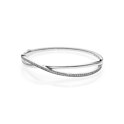 Pandora潘多拉 590533CZ 星环手镯 Entwined Bangle