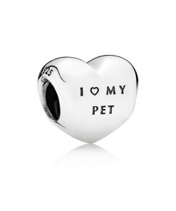 Alternative view of Pandora潘多拉 791713CZ 我爱我的宠物串饰 I Love My Pet Animal Paw Print