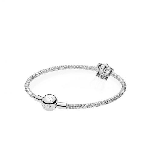 Pandora潘多拉 BPVD00036 经典皇冠银丝手链套装