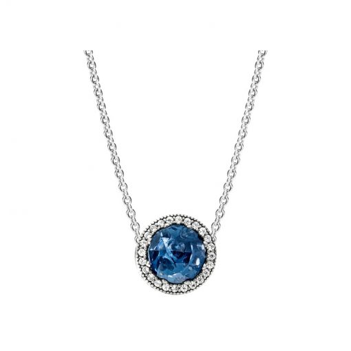 Pandora潘多拉 醉人月夜闪耀的心项链套装 Moonlight Blue Radiant Charm Necklace Set