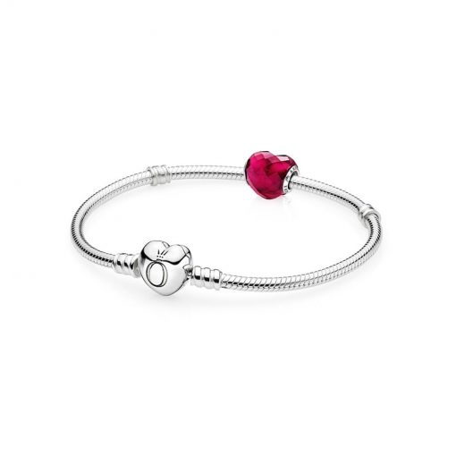Pandora潘多拉 RAU0375 紫红色爱心手链套装 Shape of Love Bracelet Gift Set